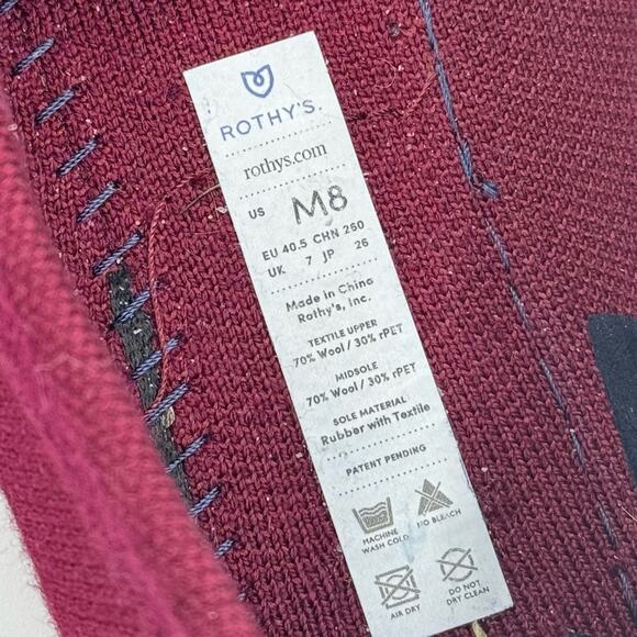 Rothy’s Merino Wool Tassel Driving Loafer Moccasins in Merlot Men’s Size 8 main image 9